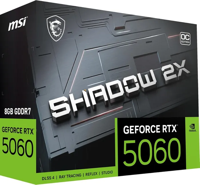 【新品同様】MSI GeForce RTX5060 8G SHADOW 2X MSI GeForce RTX 5060 8G Shadow 2X OC 8GB GDDR7 GPU - ExtremePC
