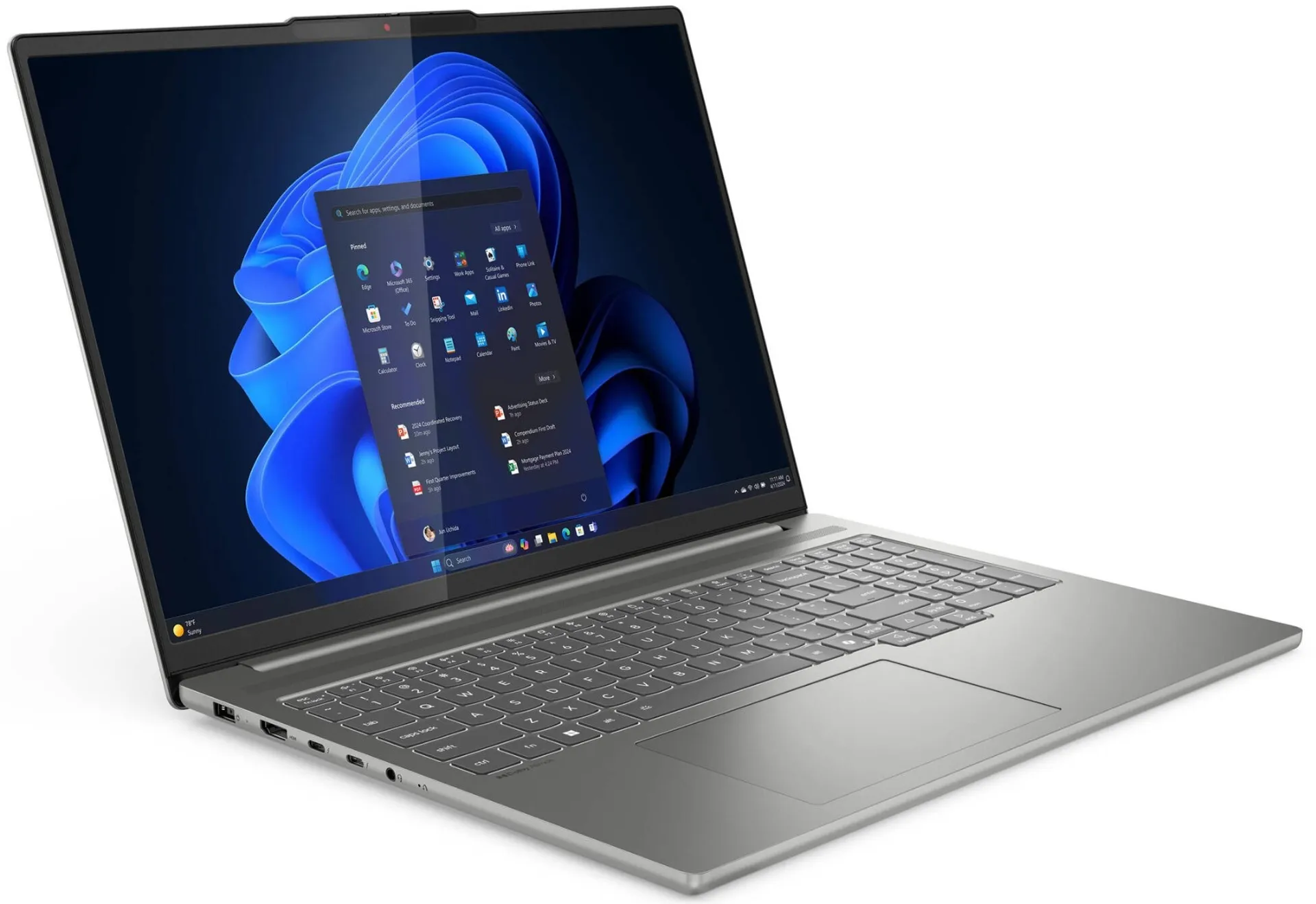 Lenovo IdeaPad Pro 5 16IMH9 - Bilingual | 83D4005MCF | Intel Core Ultra 9 185H | 16" Touch OLED 2048x1280 120Hz 400Nits | 32GB RAM | 512GB SSD | NVIDIA GeForce RTX 4050 | Arctic Grey