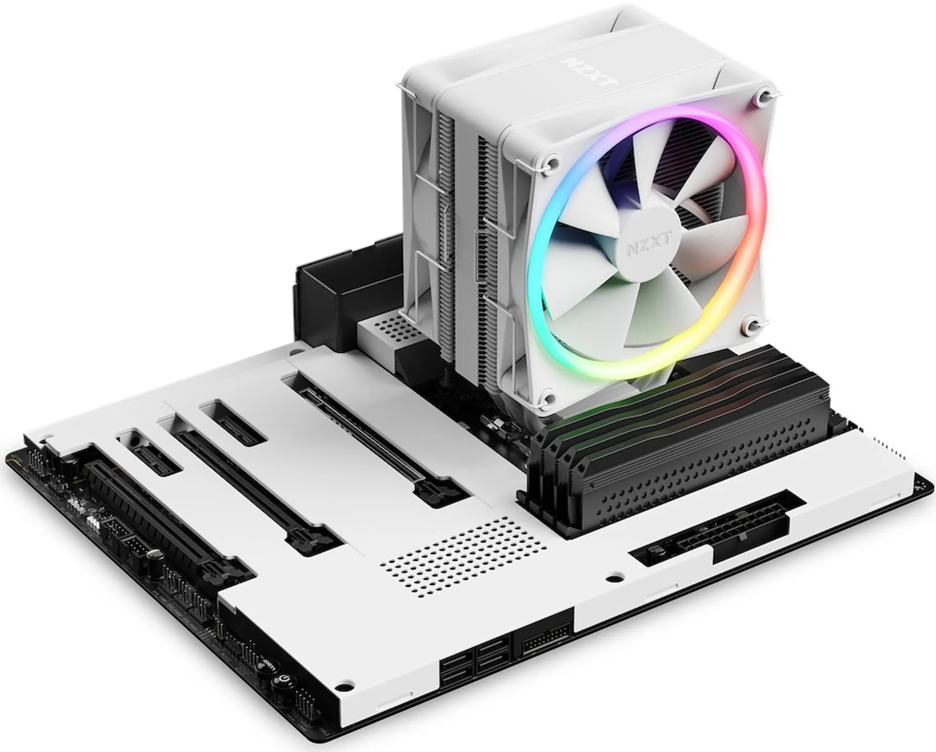 NZXT T120 RGB Single Tower White CPU Cooler