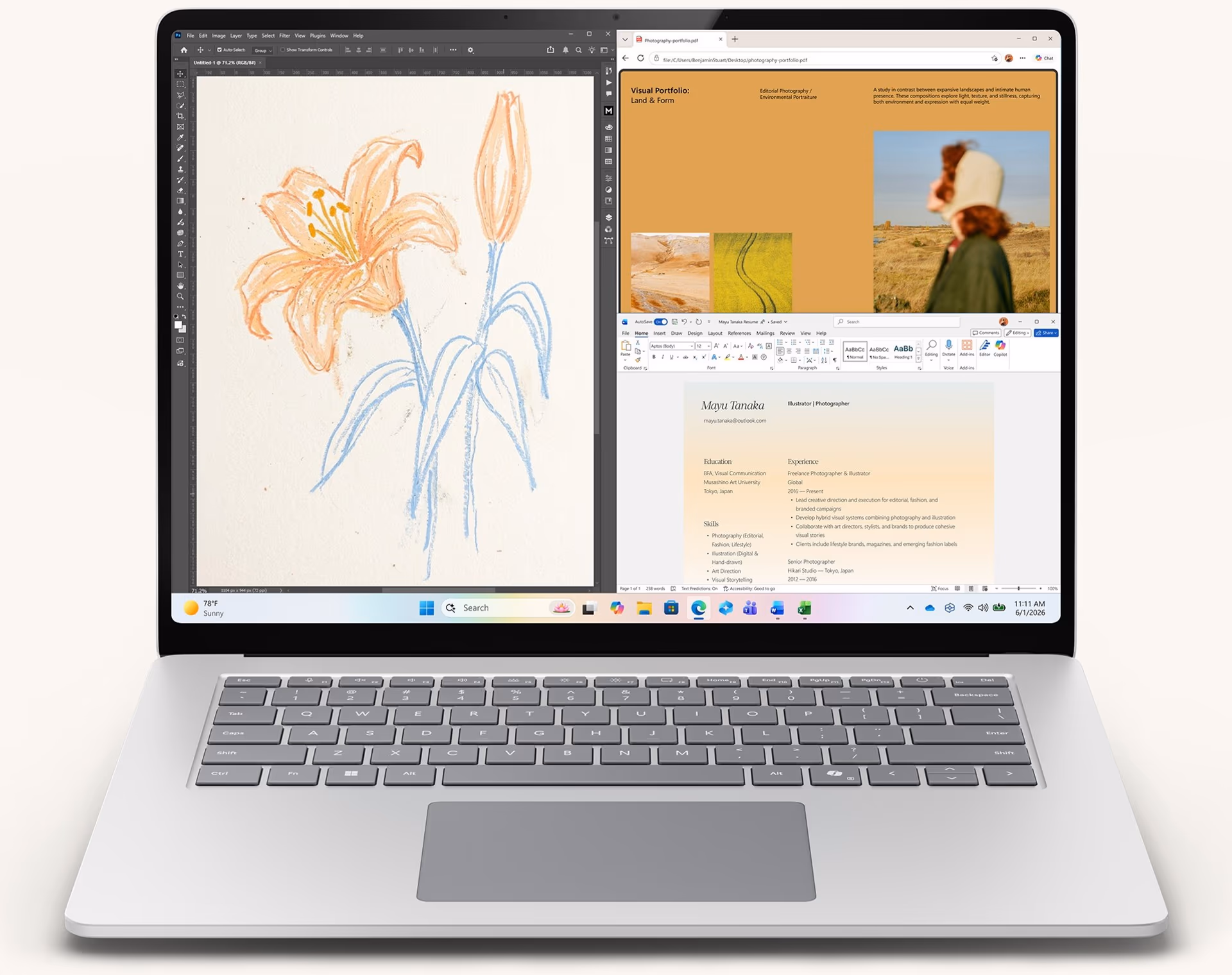 Microsoft 15" Surface Laptop for Business 8th Ed | EP2-60311 | 15" 3270x2180 Multi-Touch 120Hz 600nits | Snapdragon X2 Elite X2E-78-100 | 32GB RAM | 1TB SSD | Adreno GPU | US English | Platinum