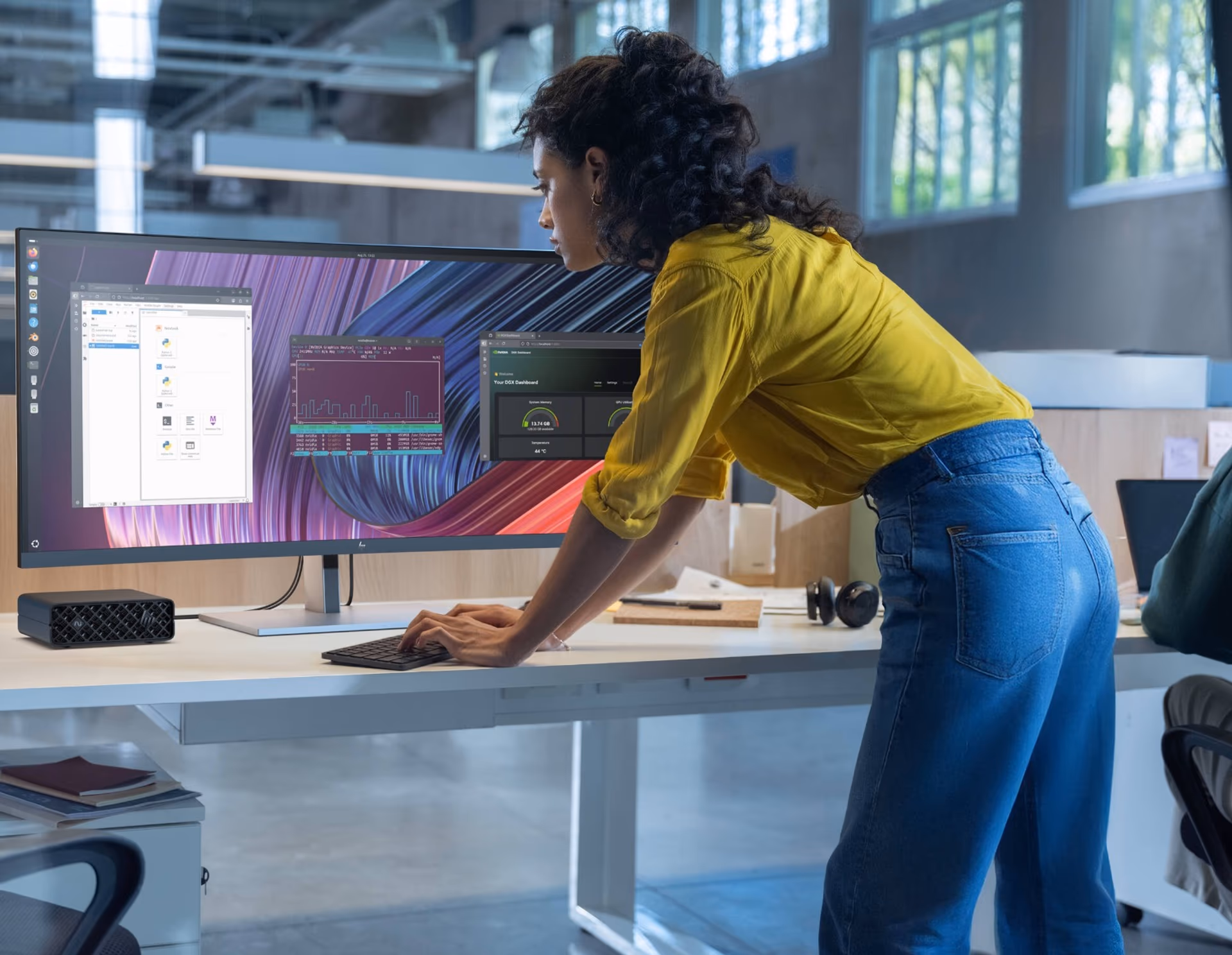 HP ZGX Nano G1n AI Station | CZ2V8UT#ABA | 128GB  LPDDR5X RAM | 4TB NVME.M2 SSD | NPU 1000 TOPS | NVIDIA GB10 Blackwell GPU | NVIDIA DGX OS