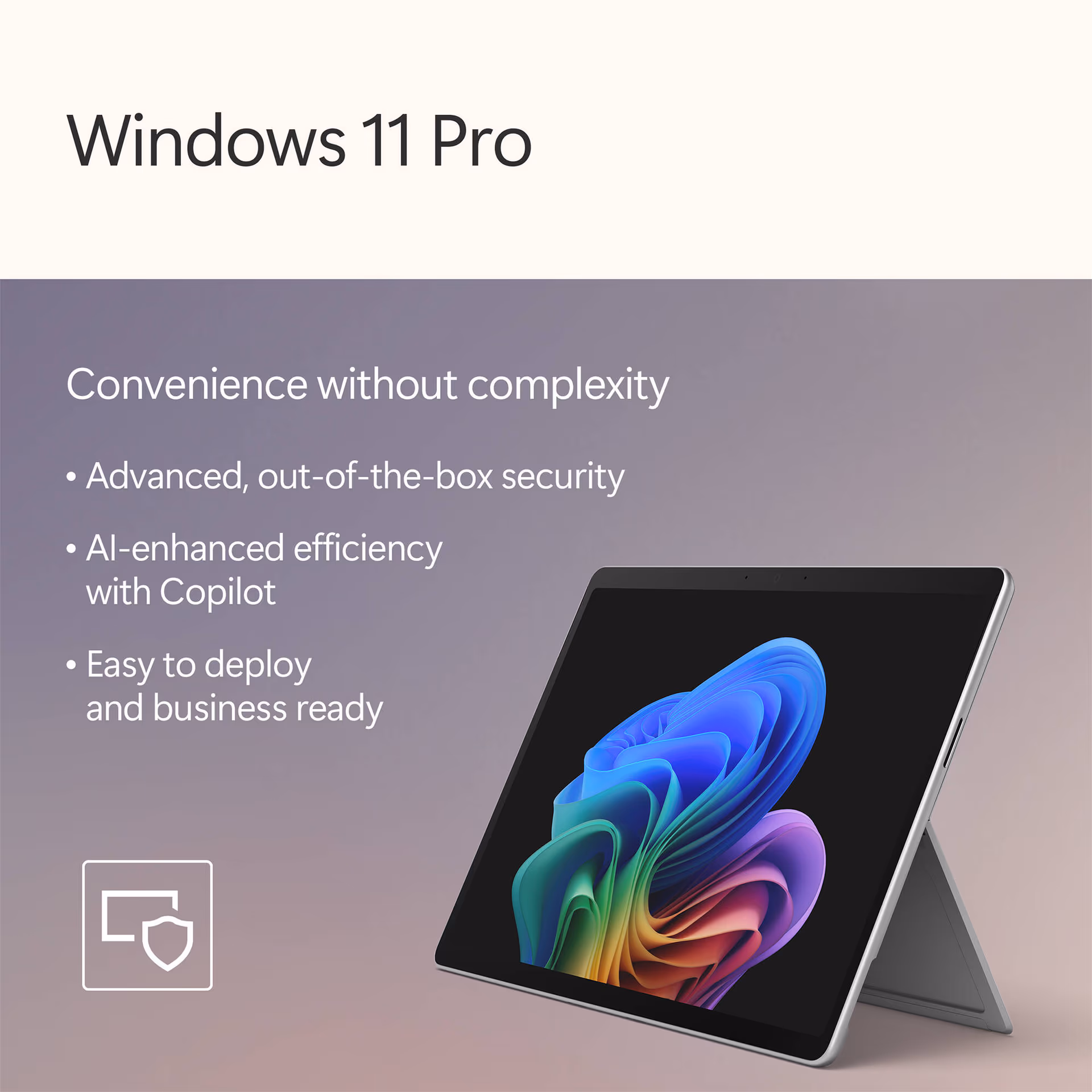 Microsoft Surface Pro for Business | 12th Edition | EP2-55192 | 13" 2880x1920 Multi-Touch 120Hz | Intel Ultra 5 335 | 32GB RAM | 512GB SSD | Wi-Fi 7 | Platinum