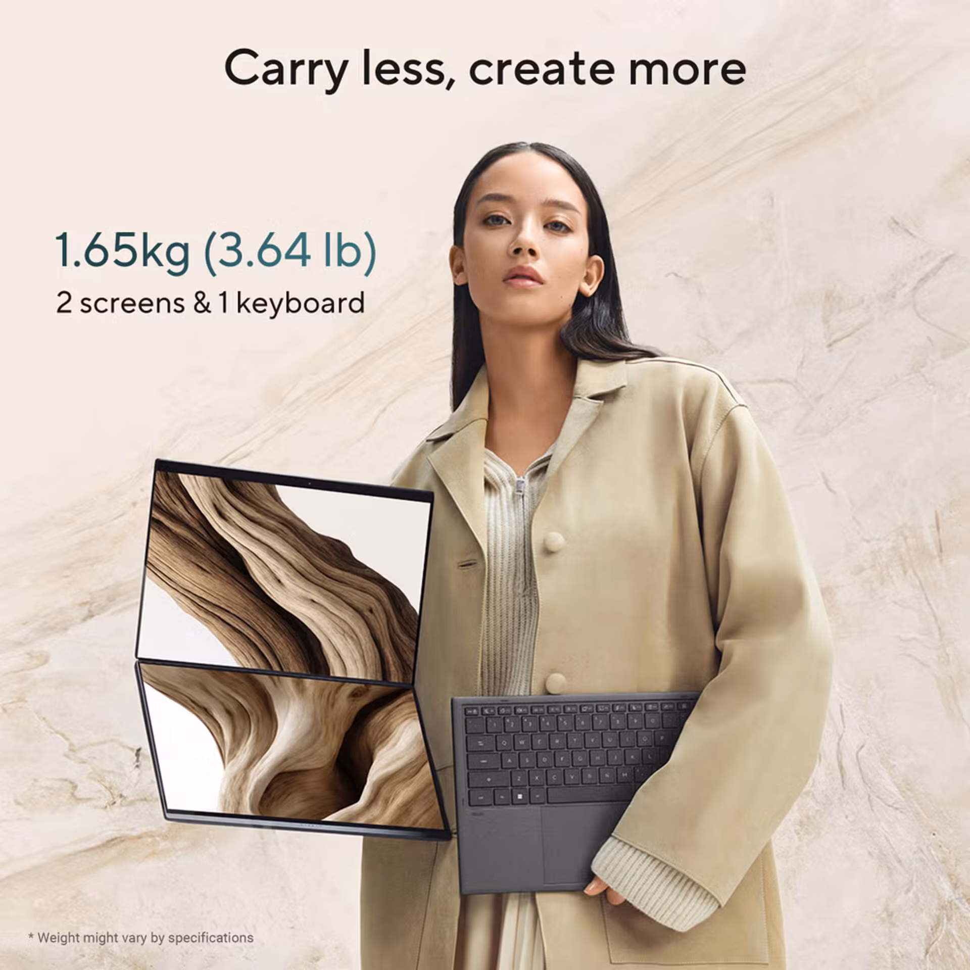 ASUS Zenbook Duo | UX8407AA-DS71T-CA | Intel Core Ultra 7 355 | 32GB RAM | 1TB SSD | Dual Touch 14" 2880x1800 OLED 144Hz 1000nits | Intel Graphics | Moher Gray