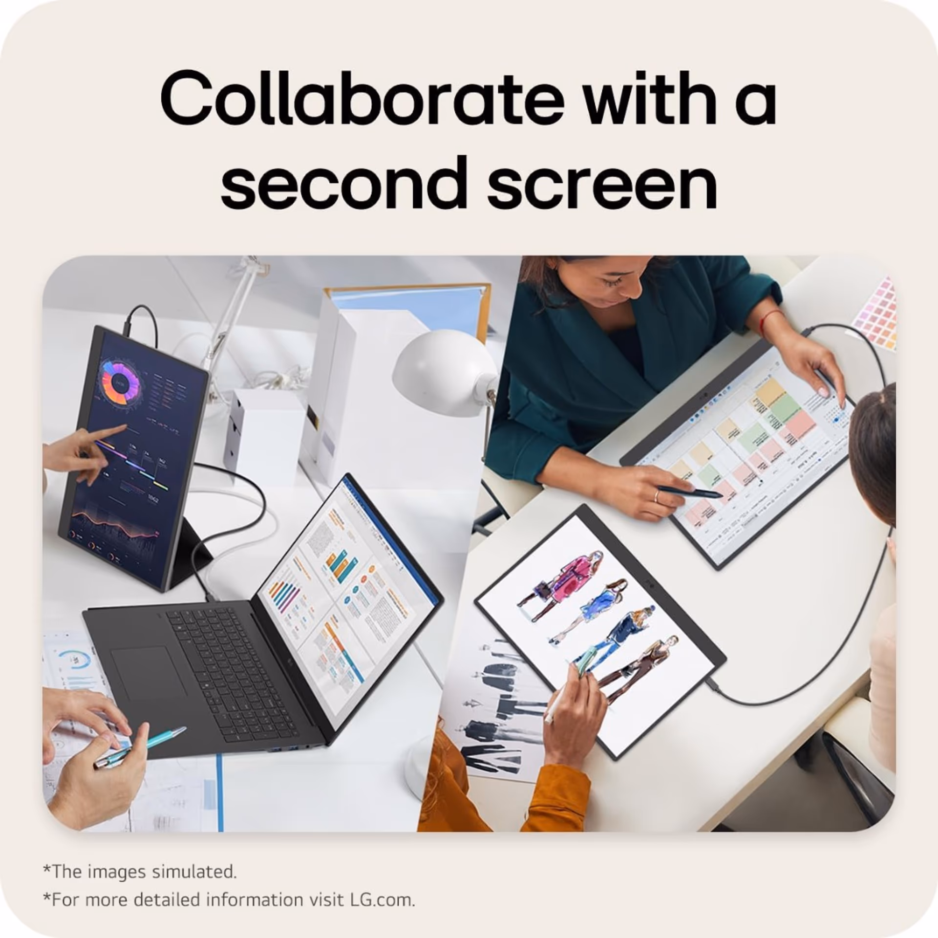 LG gram +view 17 Inch 2560x1600 Portable Monitor with USB Type C USB Type-C, mini-HDMI