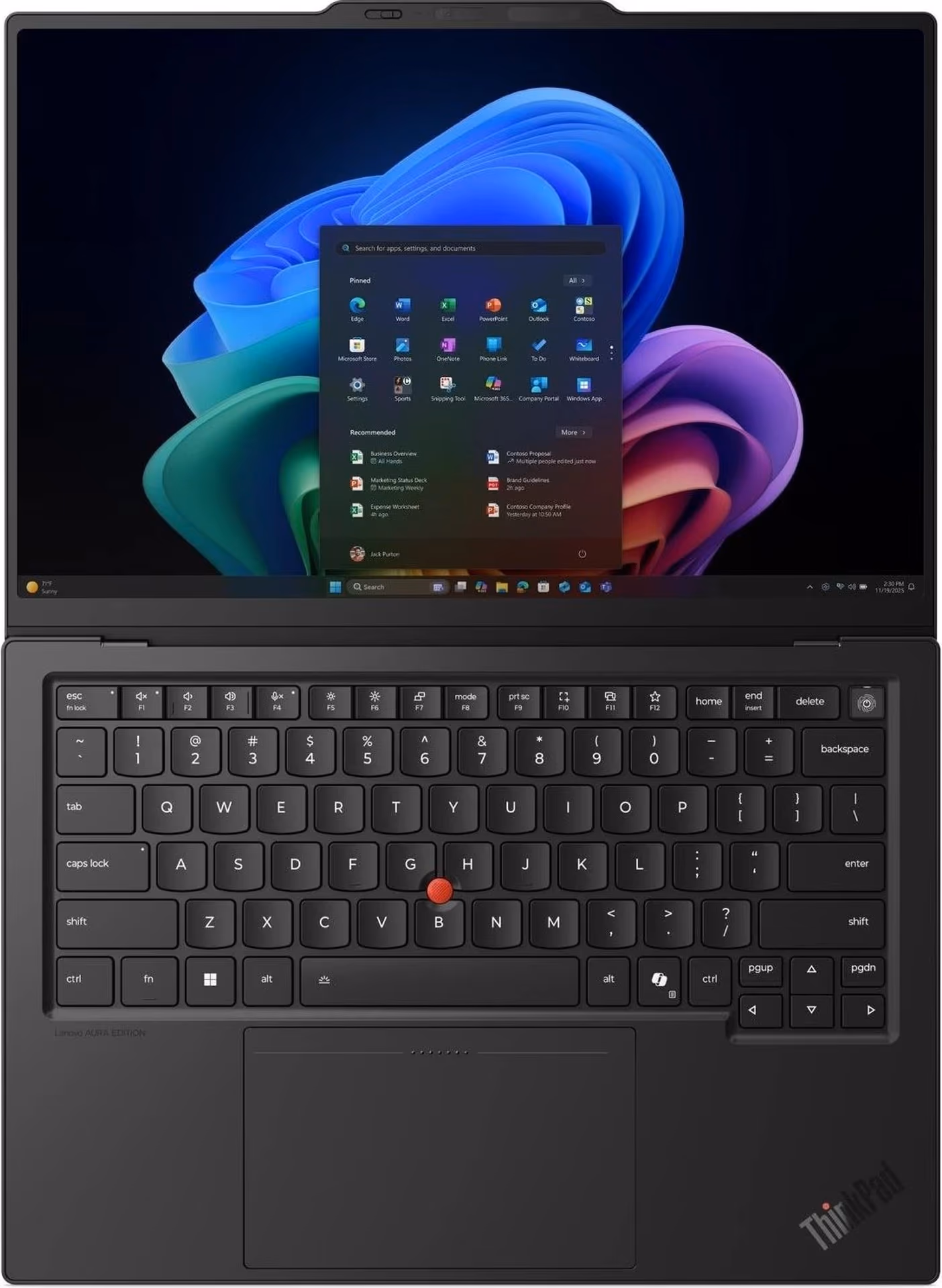 Lenovo ThinkPad X1 Carbon G14 Aura Edition | 21V700ALUS | Intel Core Ultra 7 365 | 32GB RAM | 512GB SSD | 14" 1920x1200 Touch IPS 500nits | Intel Graphics | Black