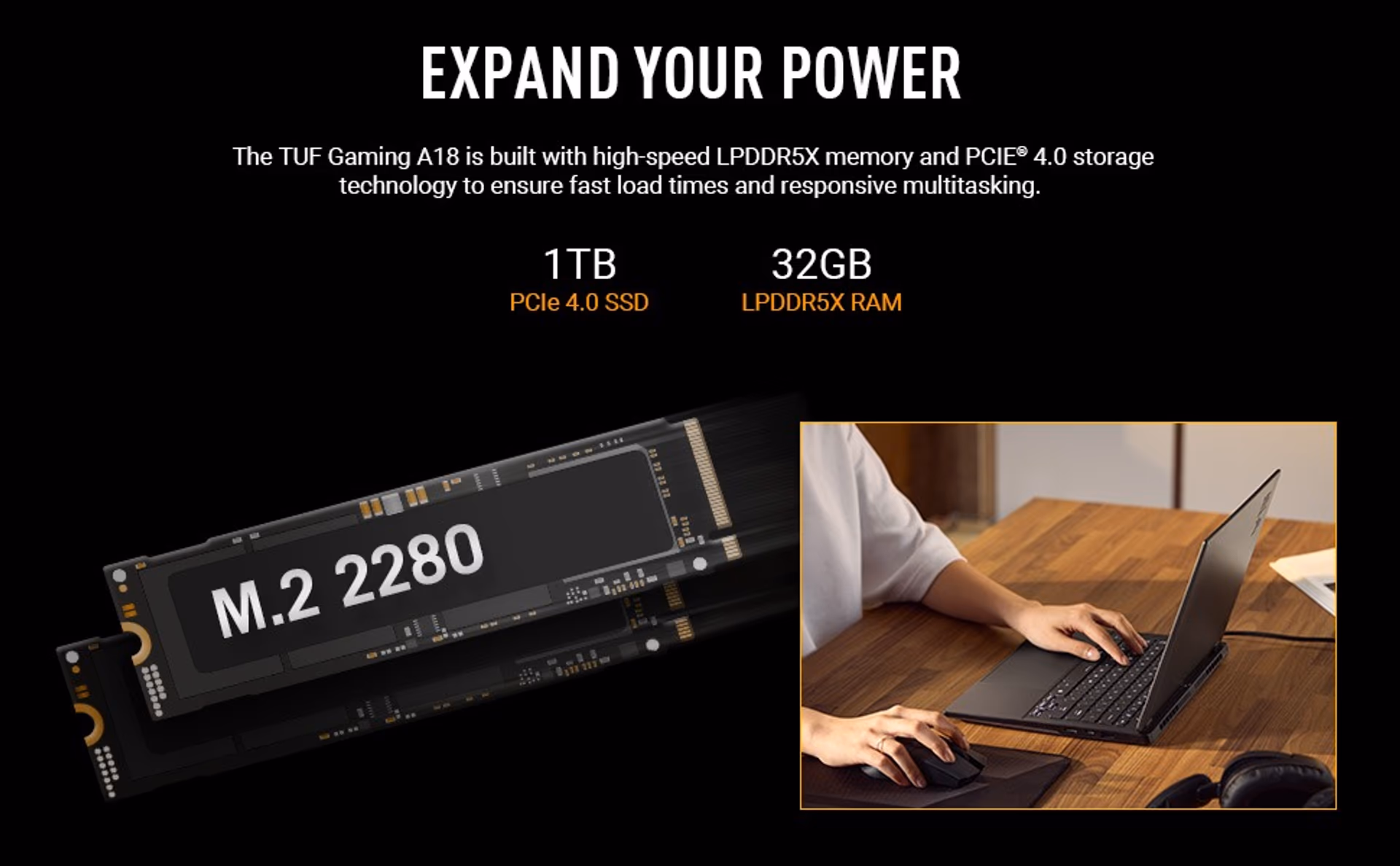 ASUS TUF Gaming A18 | FA808UM-DS76-CA | 18" ‎1920x1200 144Hz IPS | AMD RYZEN 7 260 | 32GB RAM | 1TB SSD | NVIDIA GeForce RTX 5060 | Jaeger Gray