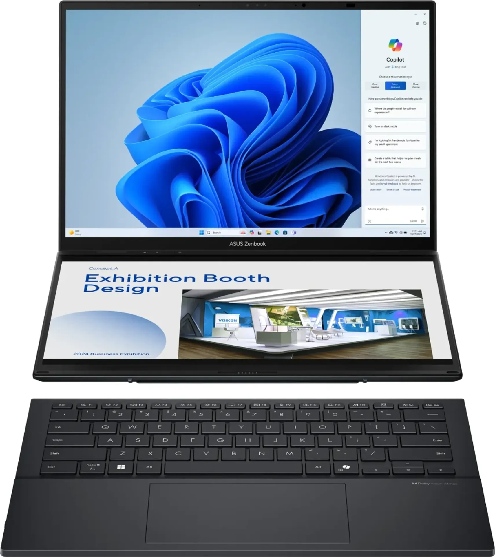 ASUS Zenbook DUO 2025 | UX8406CA-DS91T-CA | INTEL ULTRA 9 285H | 16GB RAM | 1TB SSD | Dual 14-inch 3K Touch OLED 120Hz | Intel Arc Graphics 140T