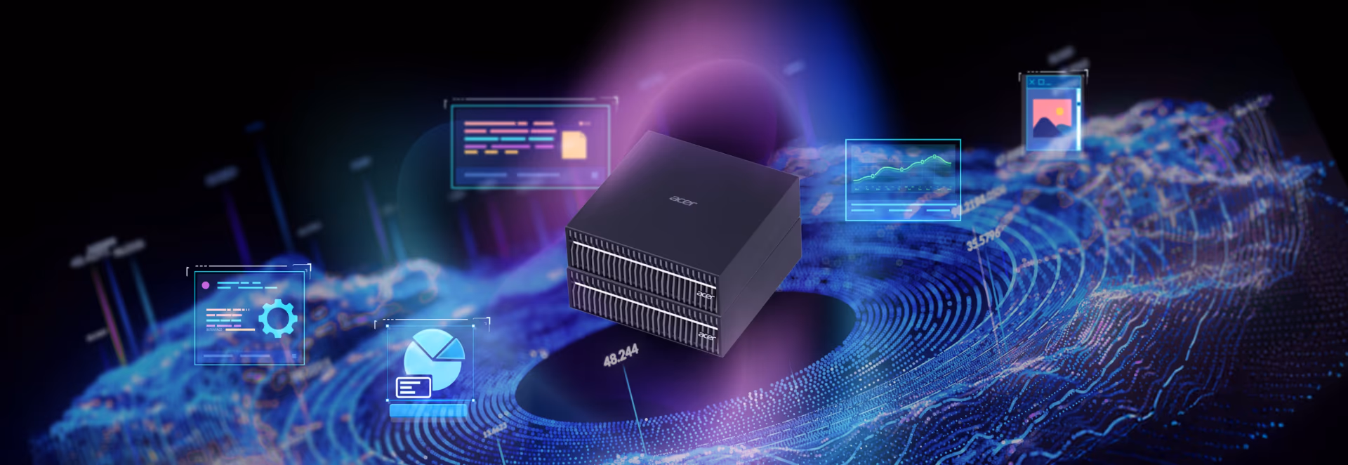 Acer Veriton GN100 AI Mini Workstation | DT.R6LAA.001 | 128GB  LPDDR5X RAM | 4TB NVME.M2 SSD | NPU 1000 TOPS | NVIDIA GB10 Blackwell GPU | NVIDIA DGX OS