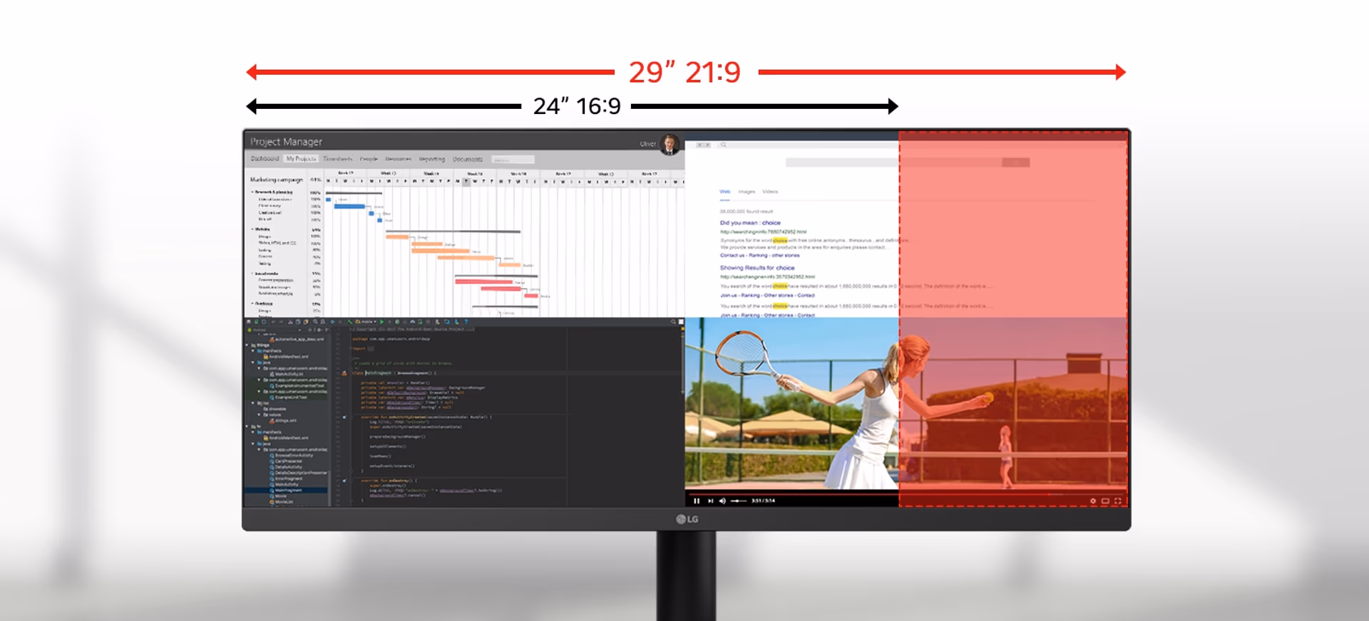 LG 29-inch UltraWide 29U511A-B | 2560x1080 IPS 100Hz HDR Monitor