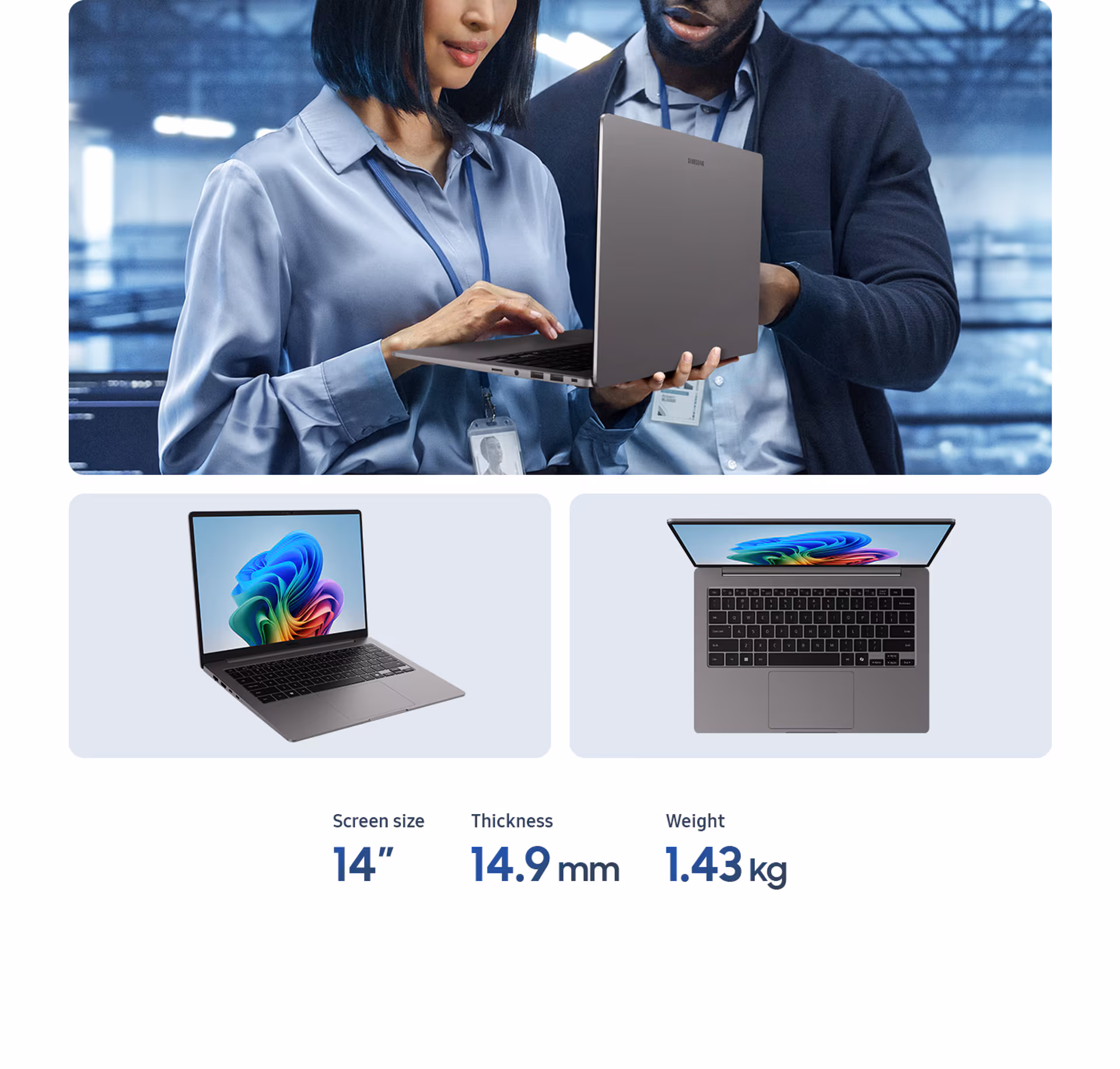Galaxy Book6 Enterprise Edition 14" | NP744BJG-CG1CA | Intel Core Ultra 7 355 | 32GB DDR5 | 512GB SSD | 14" IPS 1920x1200 60Hz | Bilingual Keyboard | Gray