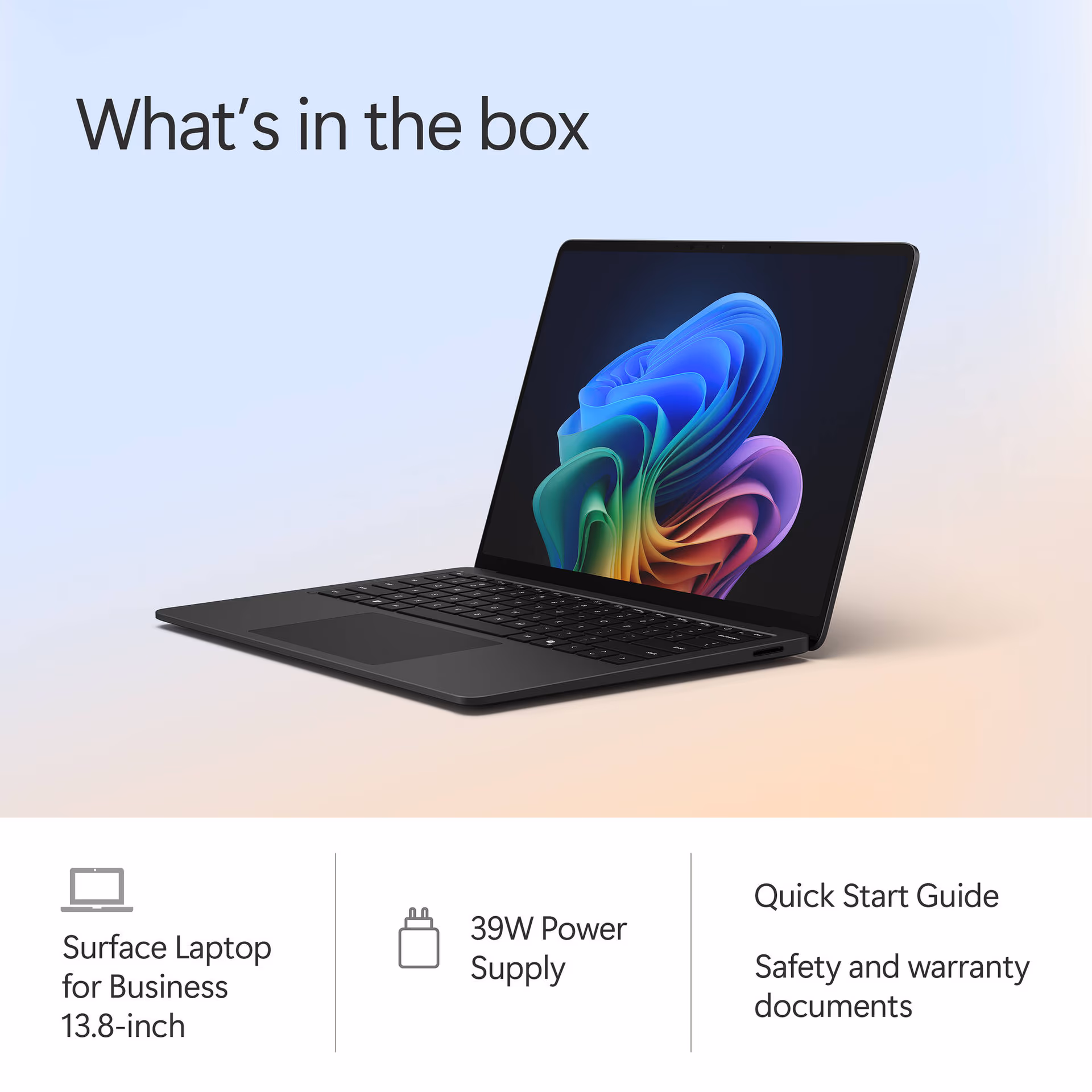 Microsoft 13.8" Surface Laptop for Business 8th Ed | EP2-60020 | 13.8" 2304x1536 Multi-Touch 120Hz 600nits | Snapdragon X2 Elite X2E-78-100 | 64GB RAM | 1TB SSD | Adreno GPU | US English | Black