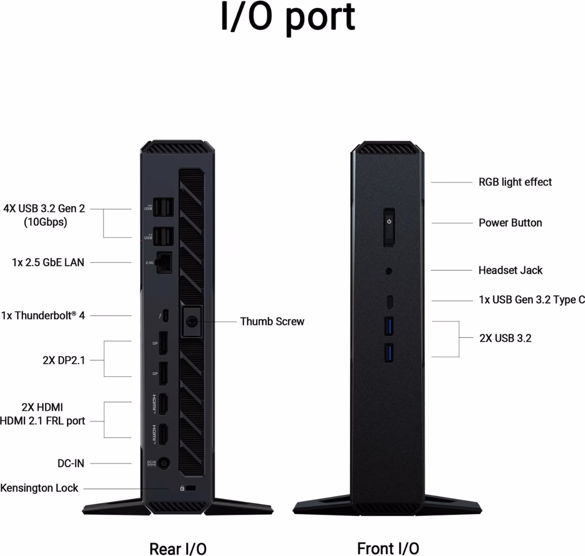 ASUS ROG NUC 15 Mini PC | RNUC15JNK9X38AA1 | Intel Core Ultra 9 275HX | 32GB RAM | 2TB SSD | NVIDIA GeForce RTX 5070 TI Laptop GPU | Windows 11 Home