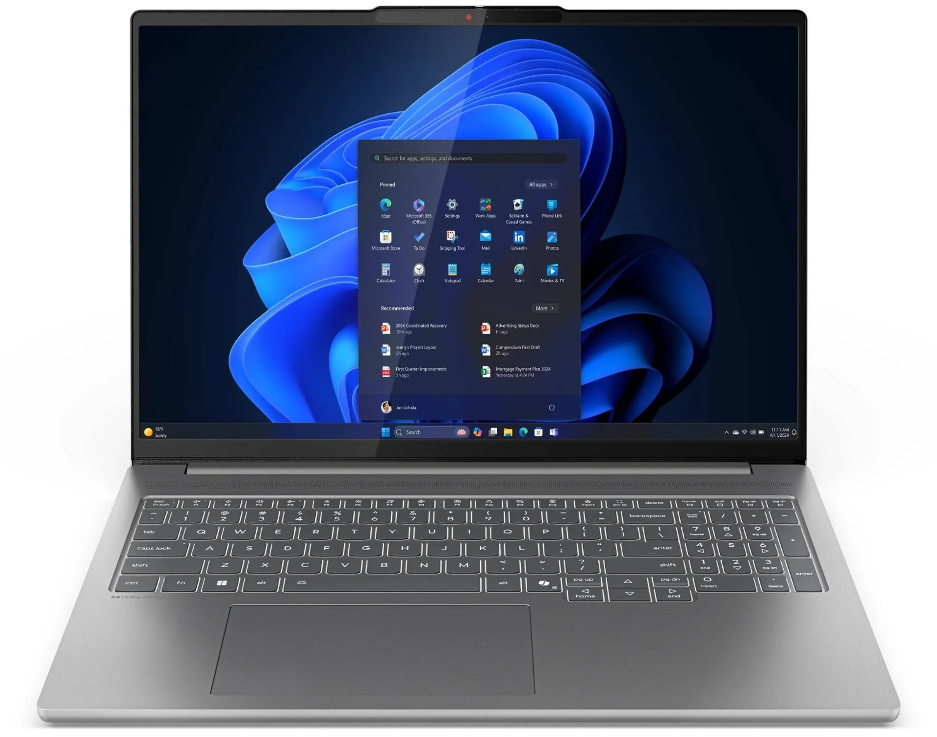 Lenovo IdeaPad Pro 5 16IMH9 - Bilingual | 83D4005MCF | Intel Core Ultra 9 185H | 16" Touch OLED 2048x1280 120Hz 400Nits | 32GB RAM | 512GB SSD | NVIDIA GeForce RTX 4050 | Arctic Grey
