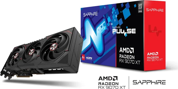 新品未開封品　SAPPHIRE PULSE RX 9070 XT GAMING Sapphire Pulse Radeon RX 9070 XT 16GB GDDR6 GPU - ExtremePC