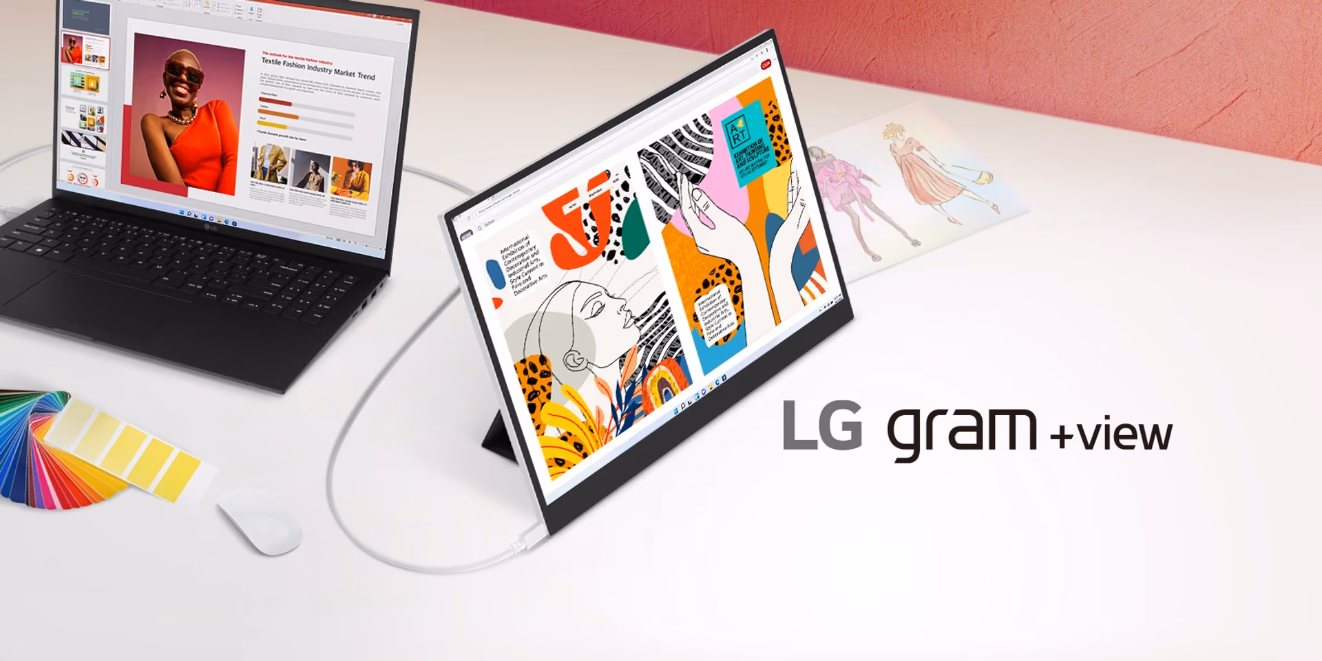 LG gram +view 16 Inch 2560x1600 Portable Monitor with USB Type C