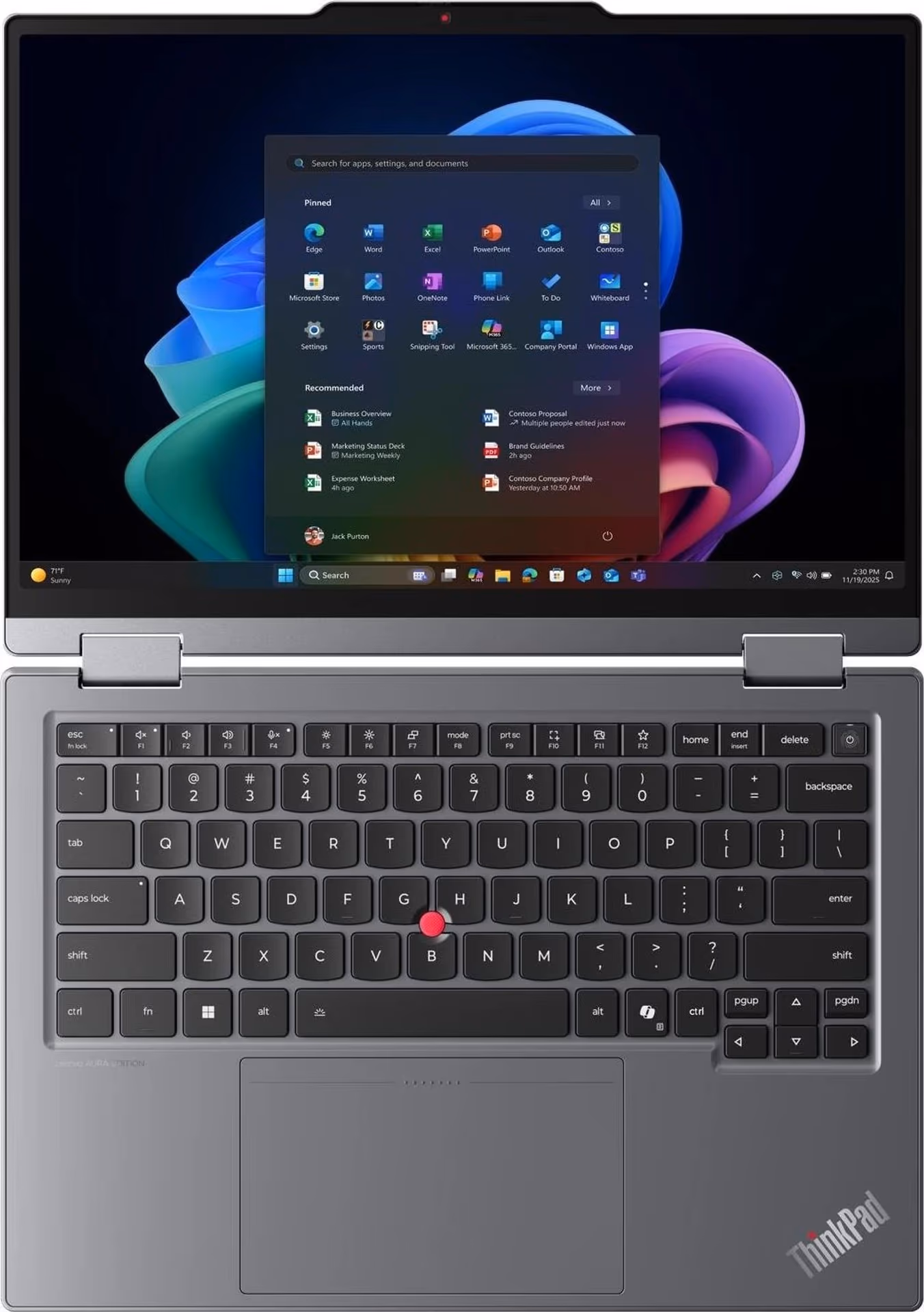 Lenovo ThinkPad X1 2-in-1 Gen 11 Aura Edition | 21V9001BUS | Intel Core Ultra 7 365 | 32GB RAM | 512GB SSD | 14" 1920x1200 Touch IPS 500nits | Intel Graphics | Gray